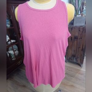 Old Navy Women's Plus Size XXL Pink Sleeveless Ribbed  Tank Top
